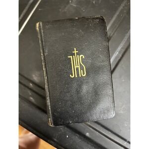 Vintage 1935 Perlen der Andacht German Catholic Prayer Book JHS Gold Monogram